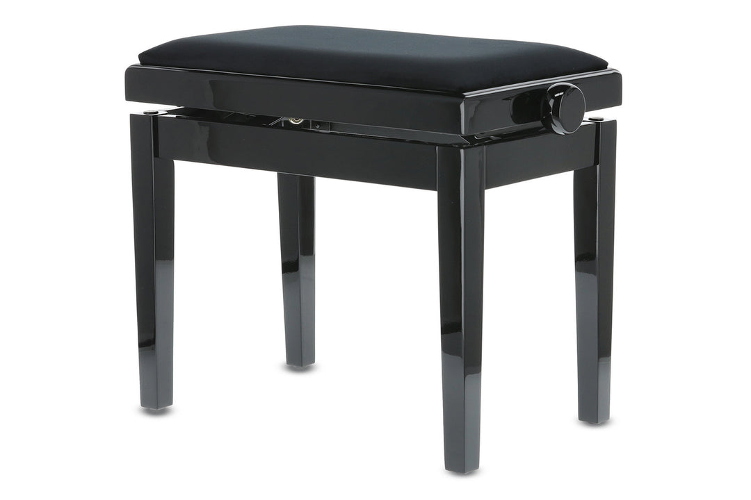 GEWA Panchina per pianoforte Deluxe - Black high gloss (seduta nera)