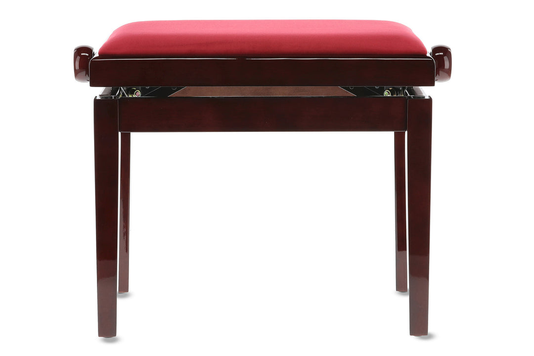 GEWA panca per pianoforte Deluxe - mogano highgloss (seduta rosso Dark)