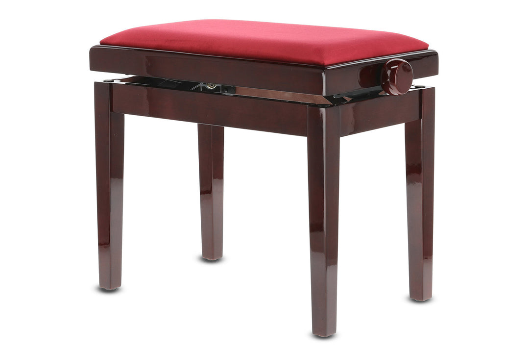 GEWA panca per pianoforte Deluxe - mogano highgloss (seduta rosso Dark)