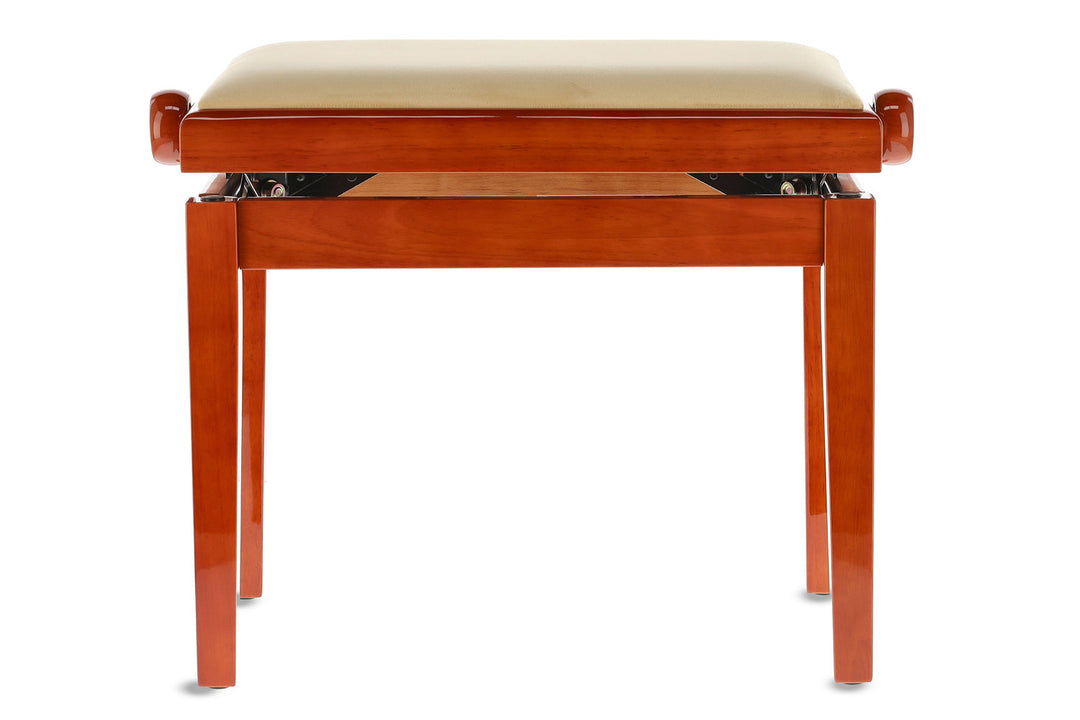 GEWA Sgabello per pianoforte Deluxe - Cherry tree highgloss (seduta Beige)