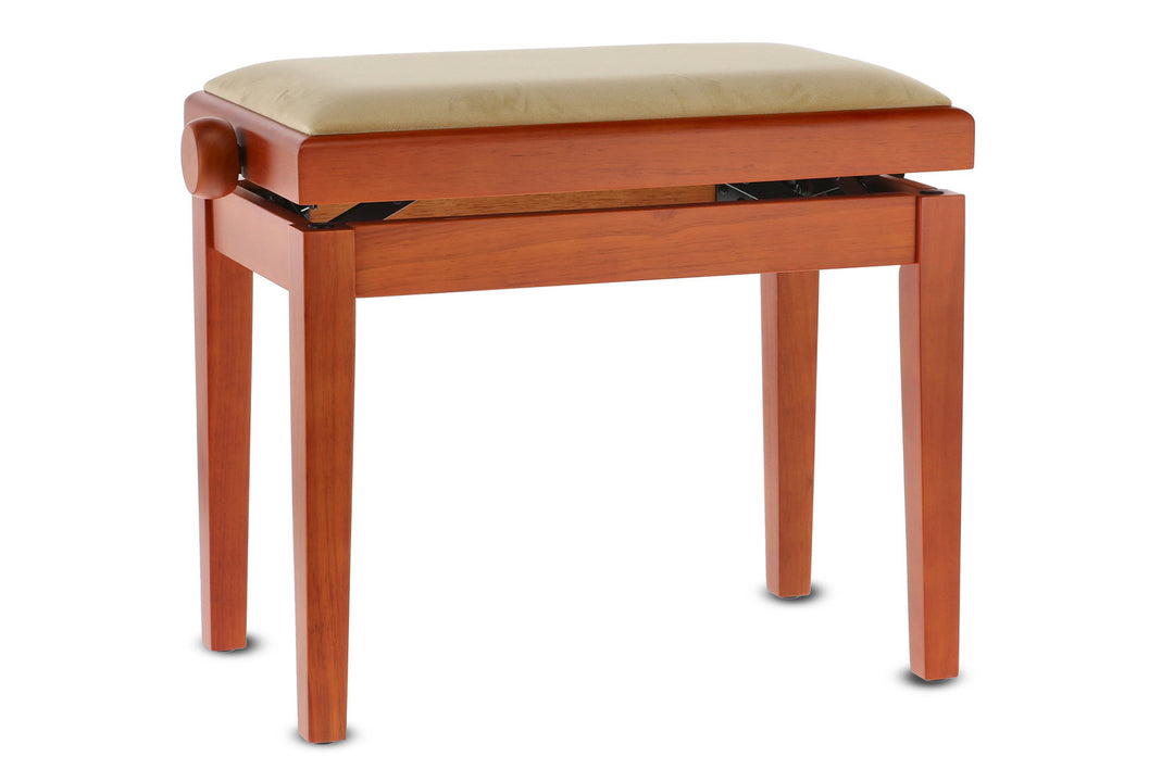 GEWA Panchina per pianoforte Deluxe - Ciliegio opaco (seduta Beige)