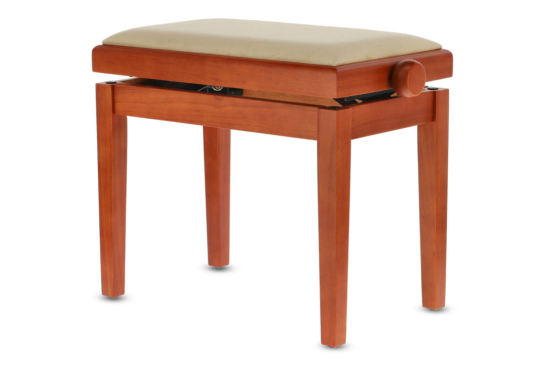 GEWA Panchina per pianoforte Deluxe - Ciliegio opaco (seduta Beige)