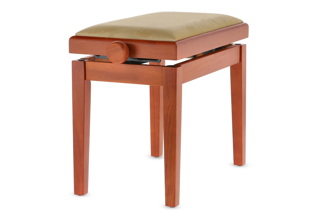 GEWA Panchina per pianoforte Deluxe - Ciliegio opaco (seduta Beige)