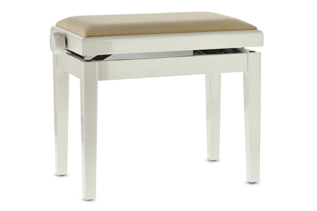 GEWA Panca per pianoforte Deluxe - Avorio lucido (Seduta beige)