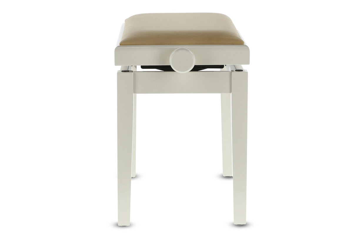 GEWA Piano bench Deluxe - Ivory high gloss (Beige seat)
