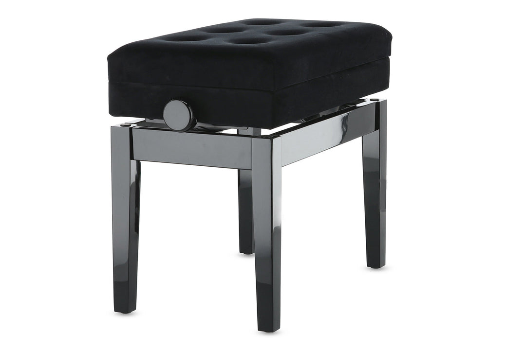 GEWA Panca per pianoforte Deluxe Compartment - Black highgloss