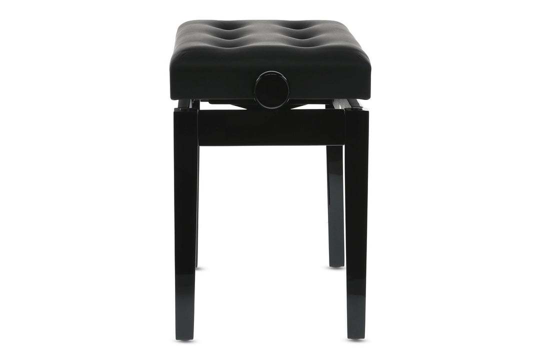 GEWA Piano bench Deluxe Leather Black, Highgloss - Black cover made of pelle sintetica