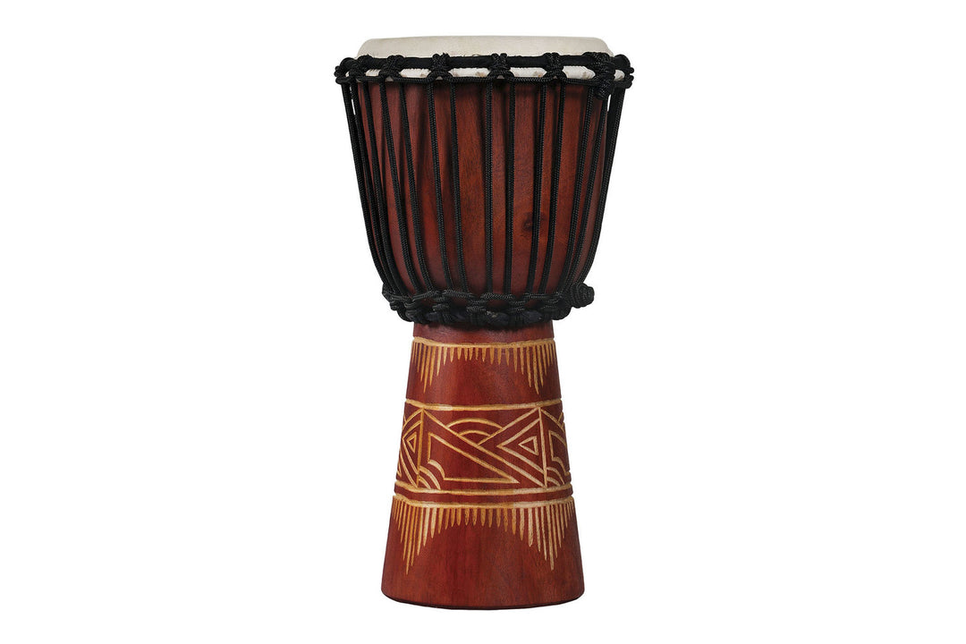 Latin Percussion Djembe World Beat Wood Art - Rosso/Naturale (LP713SR)