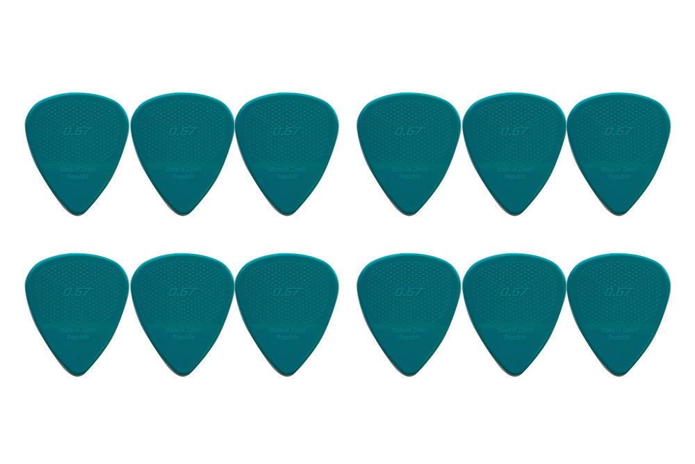 D-Grip Janicek Standard 351 plettri, 0,67 mm, turchese, 12 pezzi
