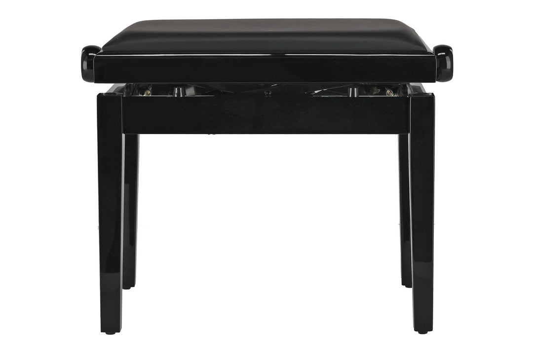 GEWA panca per pianoforte Deluxe Autolift Vinyl - Black lucido (seduta nera)
