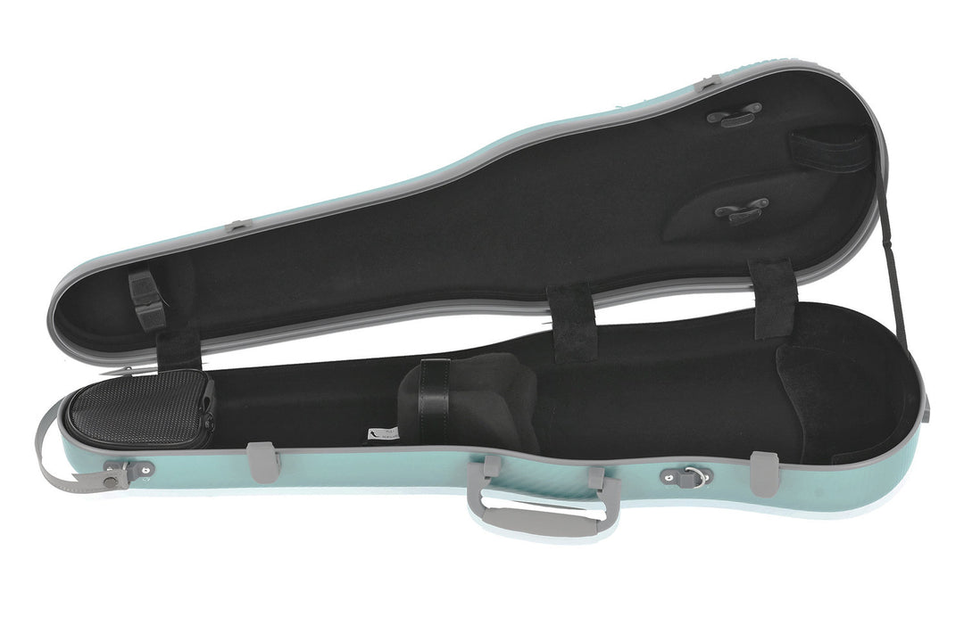 PURE GEWA Custodie per violino sagomate in policarbonato FUN - 4/4 - 1/2 (Verde / Black)