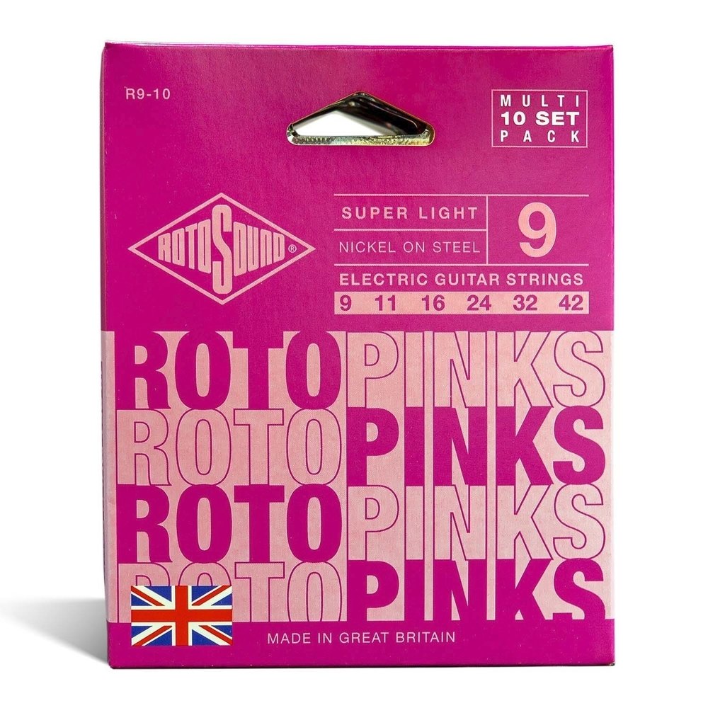 Rotosound Roto Pinks R9-10 corde per chitarra elettrica 9-42, 10 set