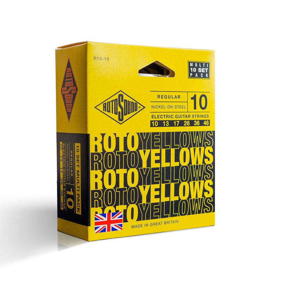 Rotosound Roto Yellows R10-10 corde per chitarre elettriche 10-46, 10 set