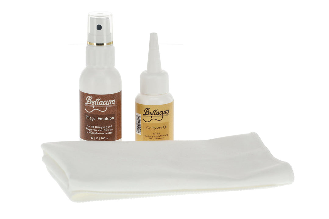 Detergente e lucidante Bellacura GEWA set di cura Exclusive - 3 pezzi - per Chitarre