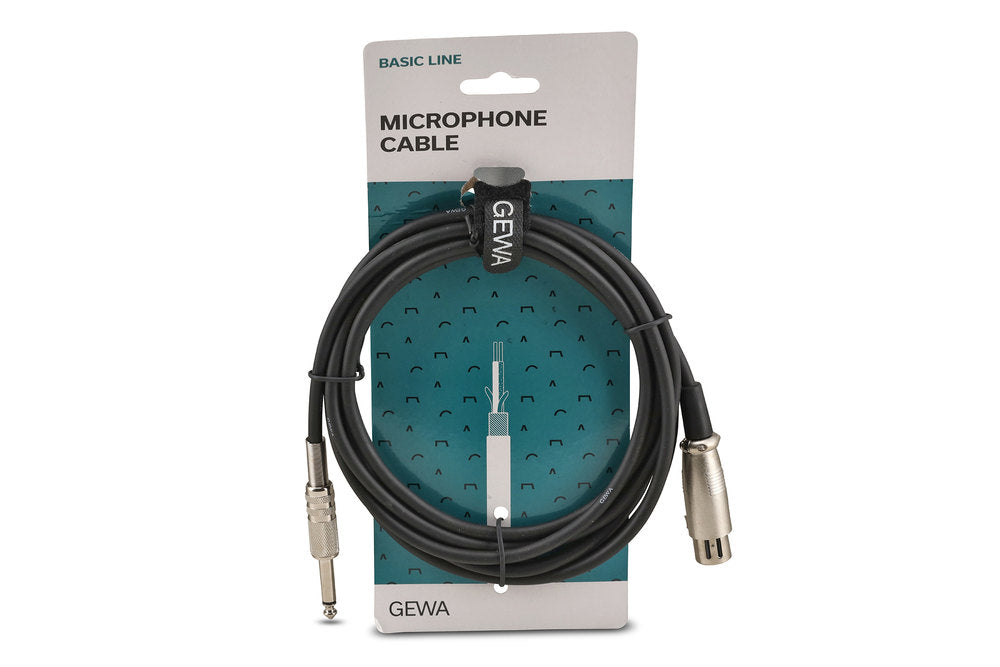 GEWA Basic Line cavo per microfono 3 m, XLR femmina a jack mono