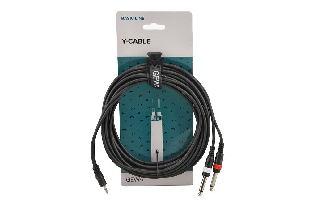 Cavo a Y GEWA Basic Line 6 m, minijack da 3,5 mm a 2 jack mono