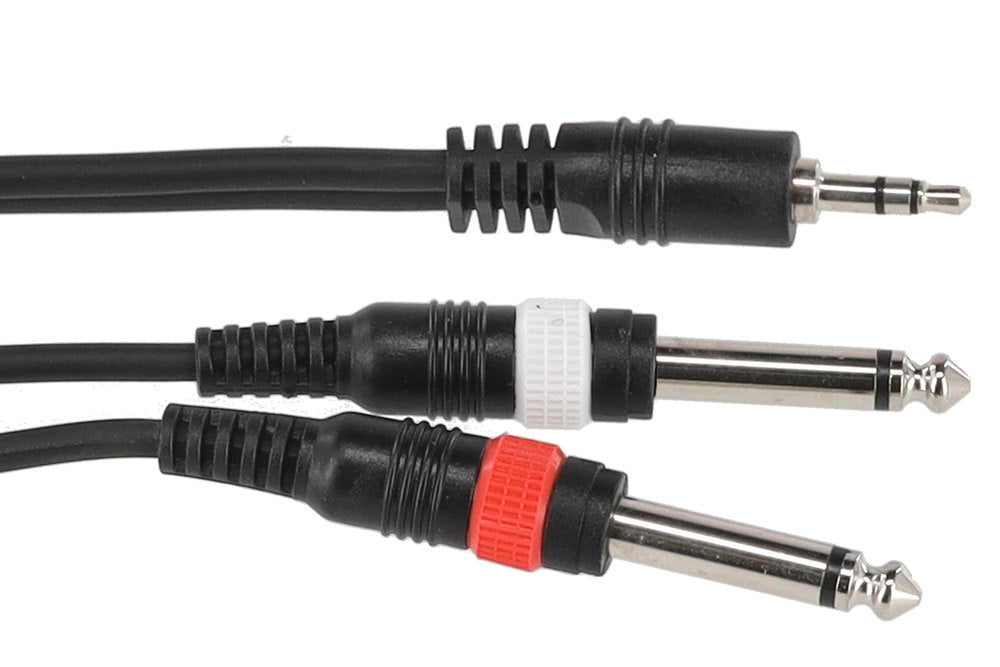 GEWA Basic Line cavo a Y 3 m, mini-jack da 3,5 mm a 2 x jack mono