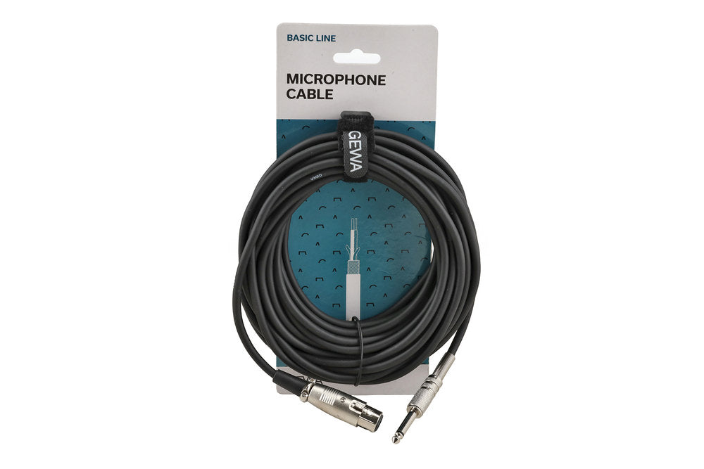 GEWA Basic Line cavo per microfono 9 m, XLR femmina a jack mono