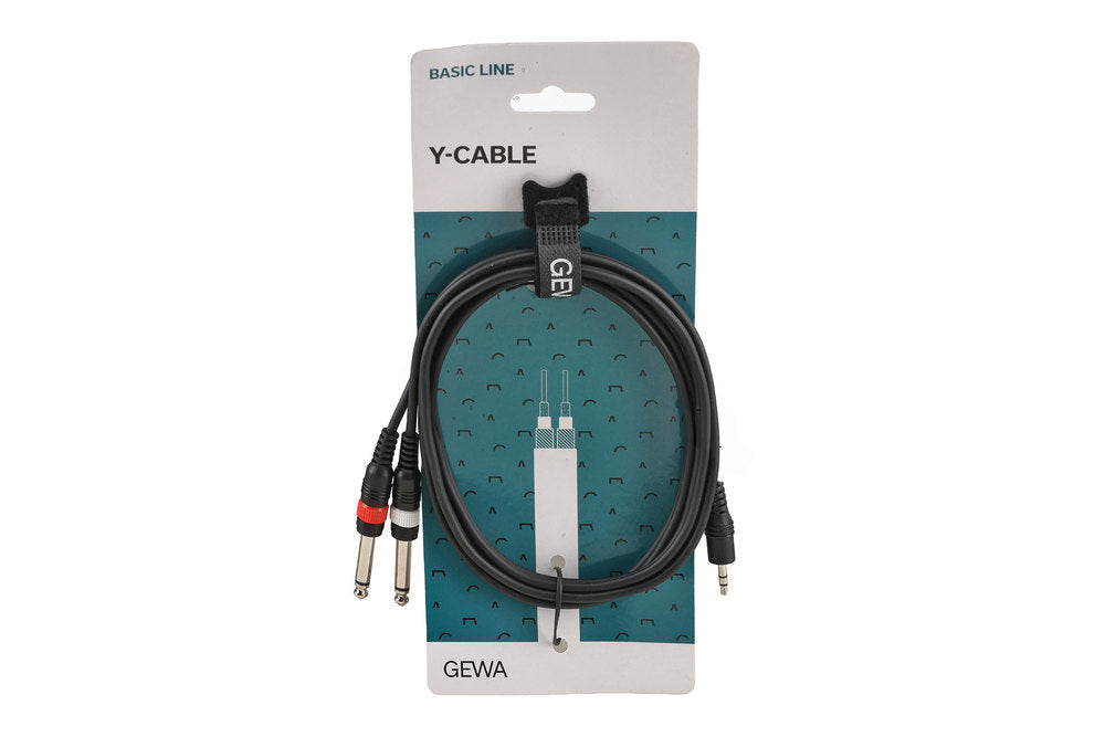 GEWA Basic Line cavo a Y 1,5 m, minijack da 3,5 mm a 2 jack mono