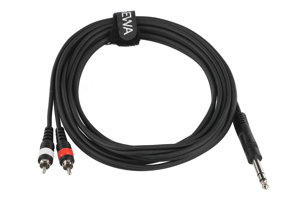 GEWA Basic Line cavo a Y 3 m, jack stereo a 2 x cinch