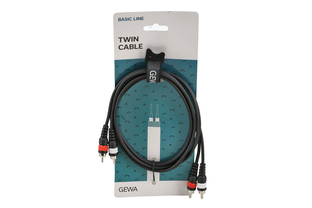 GEWA Basic Line cavo doppio 1,5 m, 2 x cinch a entrambe le estremità