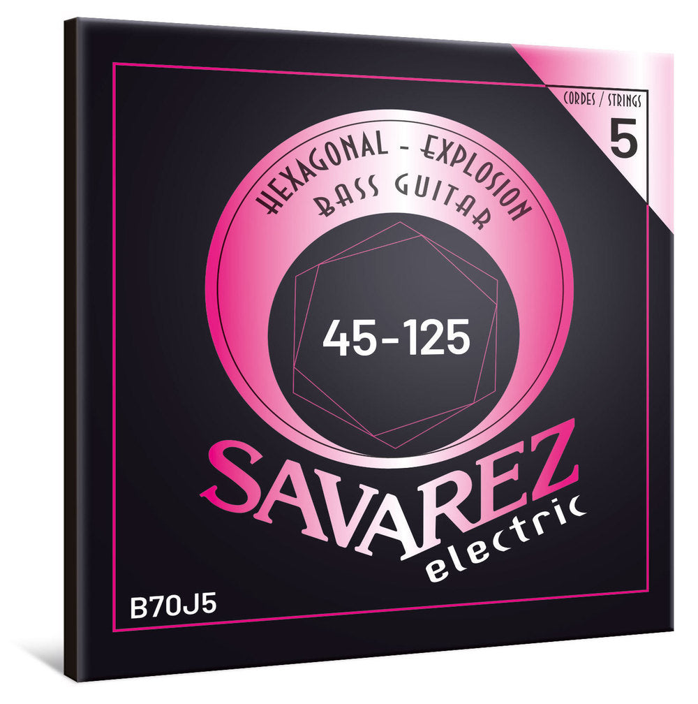 Savarez B70J5 Hexagonal Explosion corde per basso a 5 corde, medium