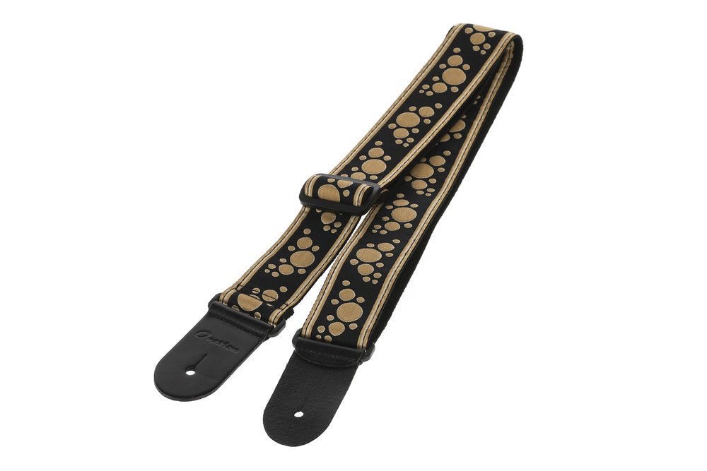 Tracolla per chitarre Ovation Signature in nylon, Multi-Soundhole, Retro Gold