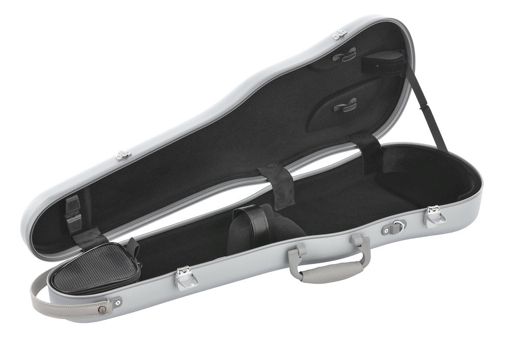 GEWA Polycarbonate custodia sagomata per violino 1/2-4/4, argento