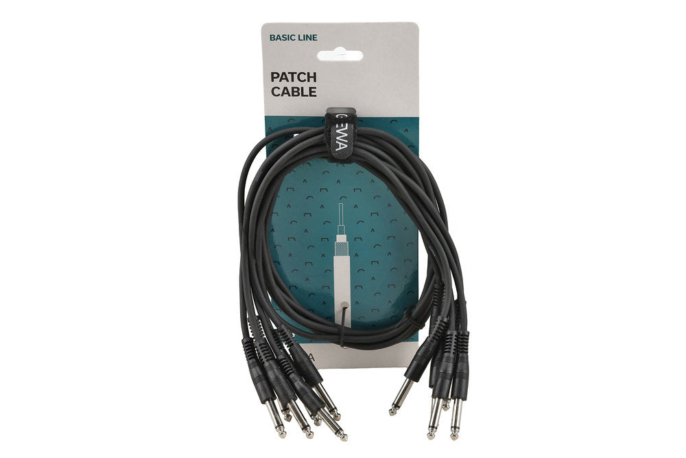 Cavo patch GEWA Basic Line 0,9 m, jack mono dritto, 6 pz.