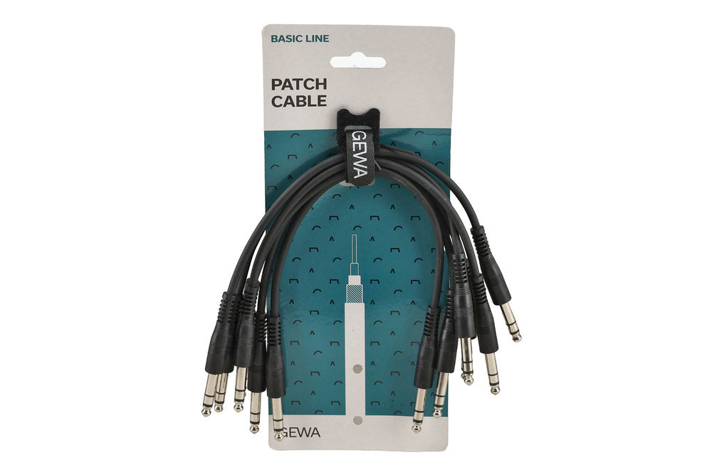 GEWA Basic Line cavo patch 0,3 m, jack stereo diritto, 6 pz.