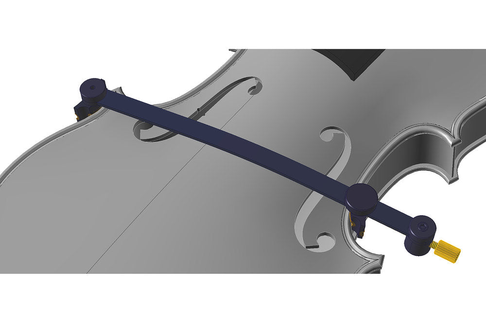 Morsetto per crepe GEWA in alluminio per violini e viola, da 145 a 185 mm