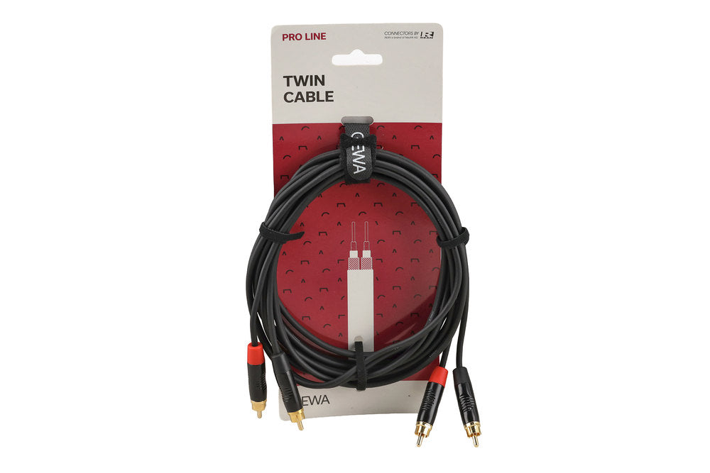 GEWA Pro Line cavo doppio 3 m, 2 x cinch su entrambe le estremità