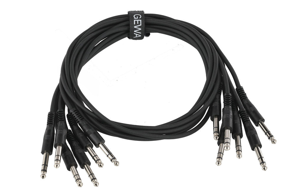 GEWA Basic Line cavo patch 0,9 m, jack stereo diritto, 6 pezzi