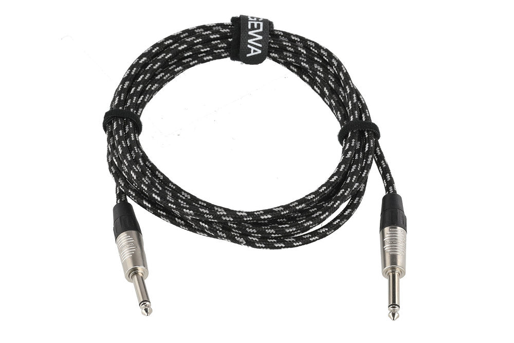 GEWA Pro Line cavo per strumenti 3 m, tweed bianco-nero, jack dritto