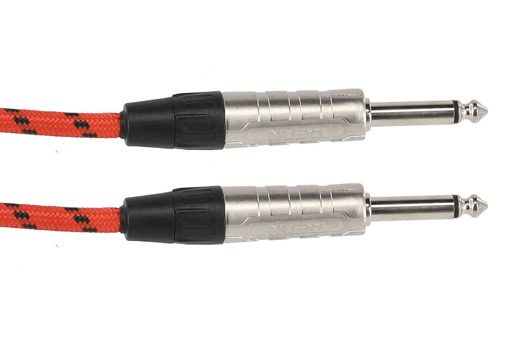 GEWA Pro Line cavo per strumenti 6 m, tweed nero-rosso, jack diritto