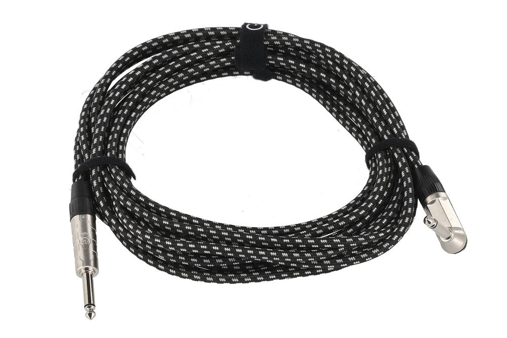Cavo per strumenti GEWA Pro Line 6 m, tweed bianco e nero, jack angolato