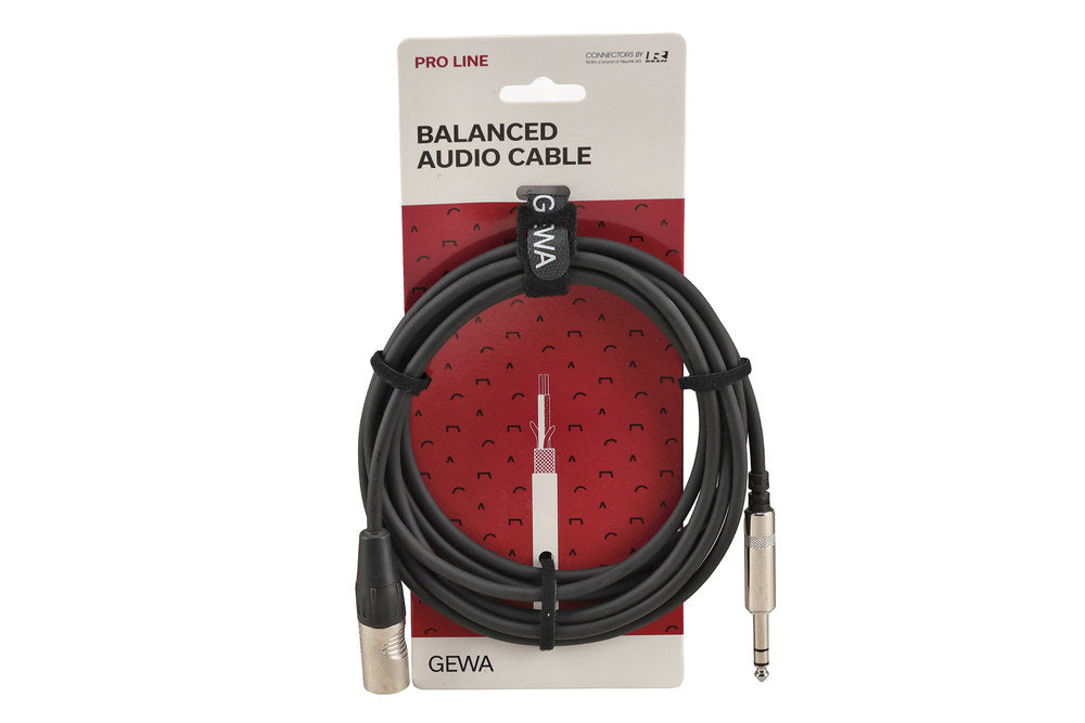 GEWA Pro Line cavo bilanciato 3 m, jack stereo a XLR maschio
