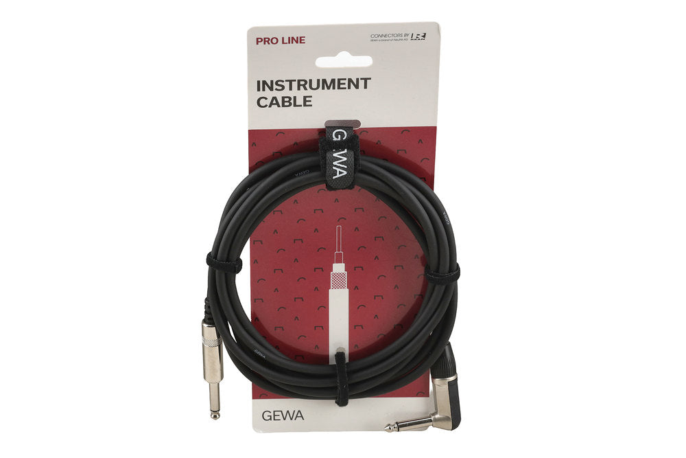 GEWA Pro Line cavo per strumenti 3 m, jack da diritto ad angolato