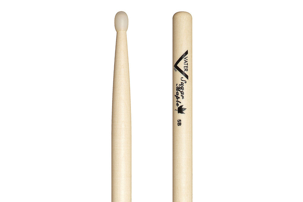 Vater Sugar Maple 5B bacchette per batteria, punta in nylon