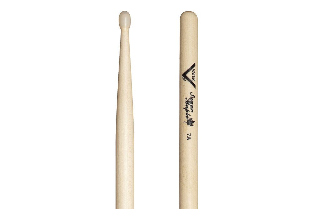 Vater Sugar Maple 7A bacchette per batteria, punta in nylon
