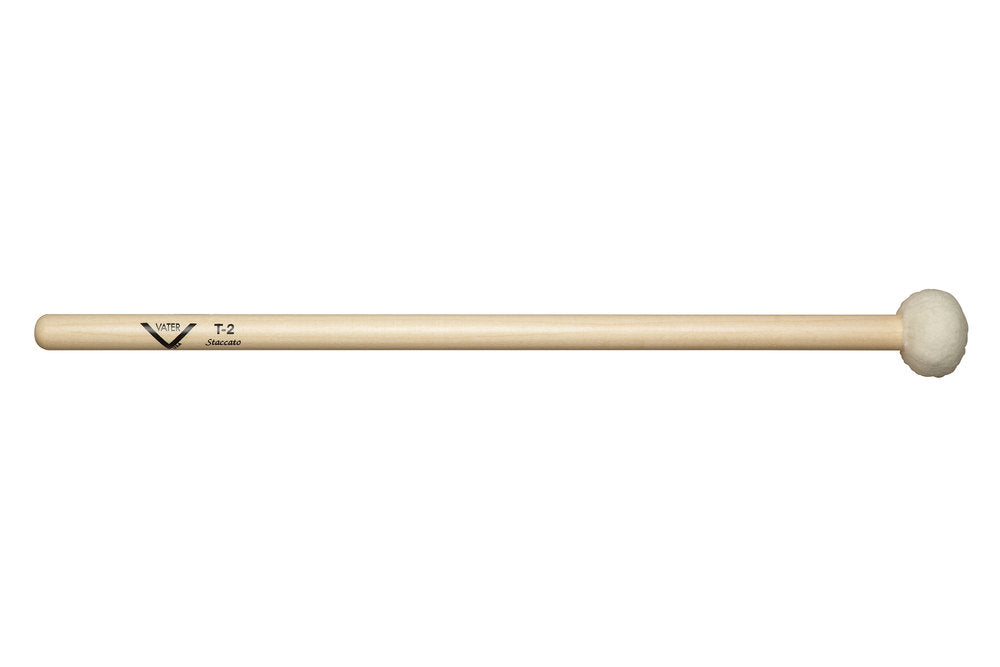 Mazze per timpani Vater Timpani Mallet T2, feltro medio-duro, manico diritto