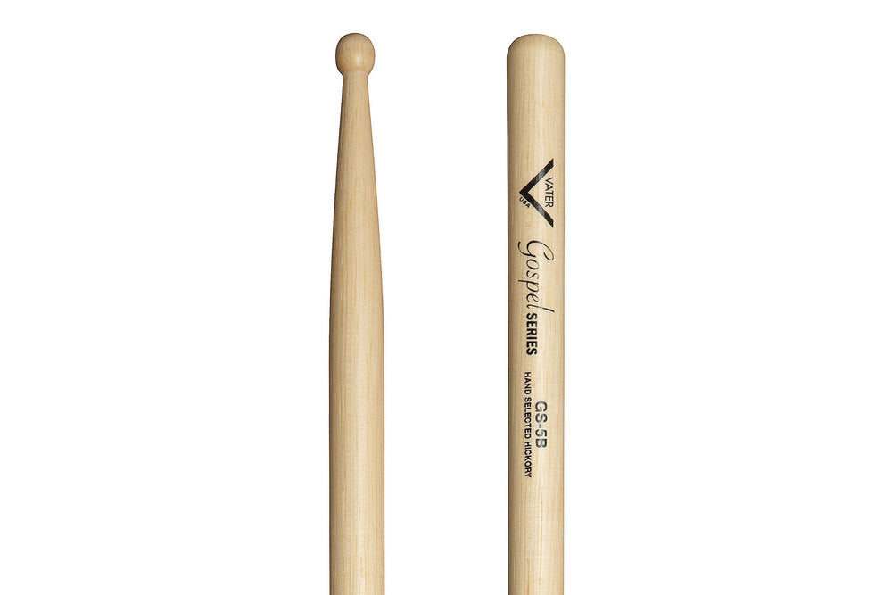 Vater Gospel 5B bacchette per batteria, hickory, punta in legno