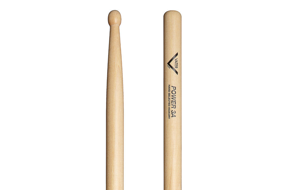 Vater Power 3A bacchette per batteria, hickory, punta in legno