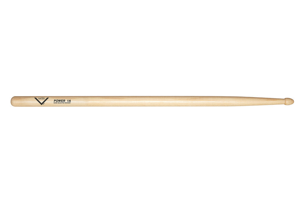 Vater Power 1A bacchette per batteria, hickory, punta in legno