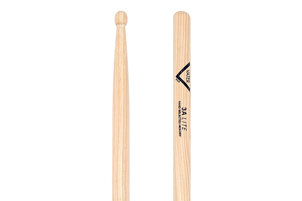 Vater 3A Lite bacchette per batteria, hickory, punta in legno