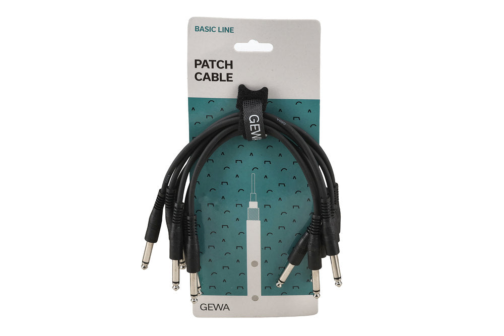 GEWA Basic Line cavo patch 0,3 m, mono-jack diritto, 6 pezzi