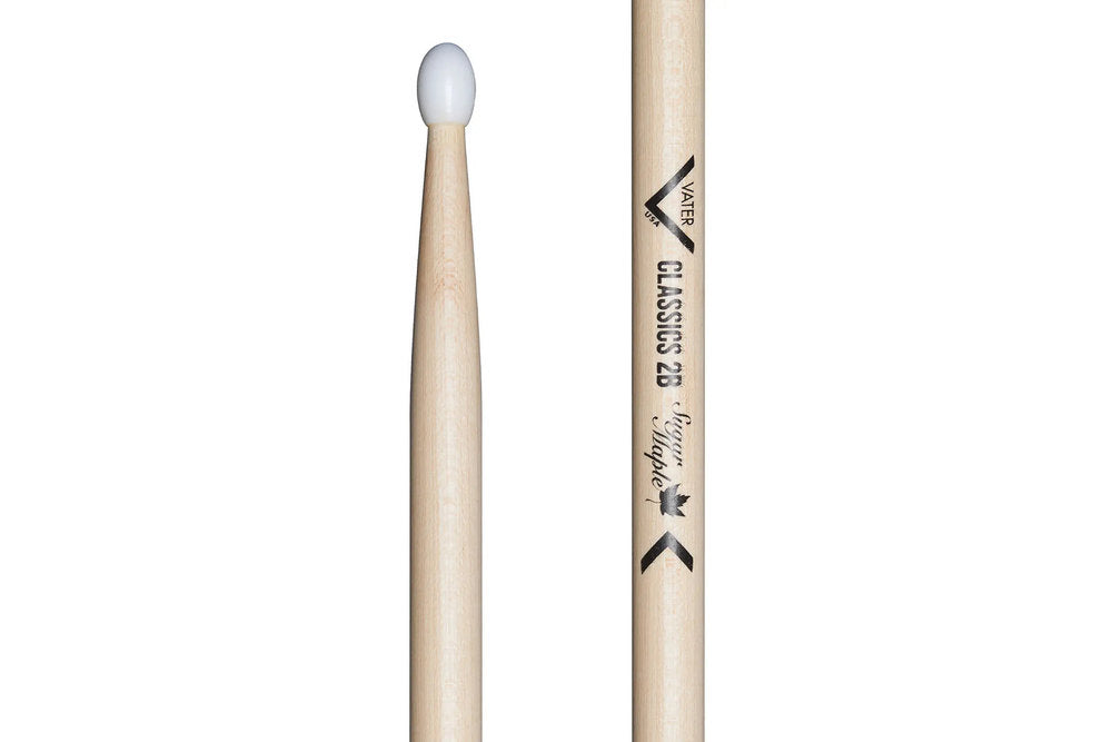 Vater Sugar Maple Classics 2B bacchette per batteria, punta in nylon