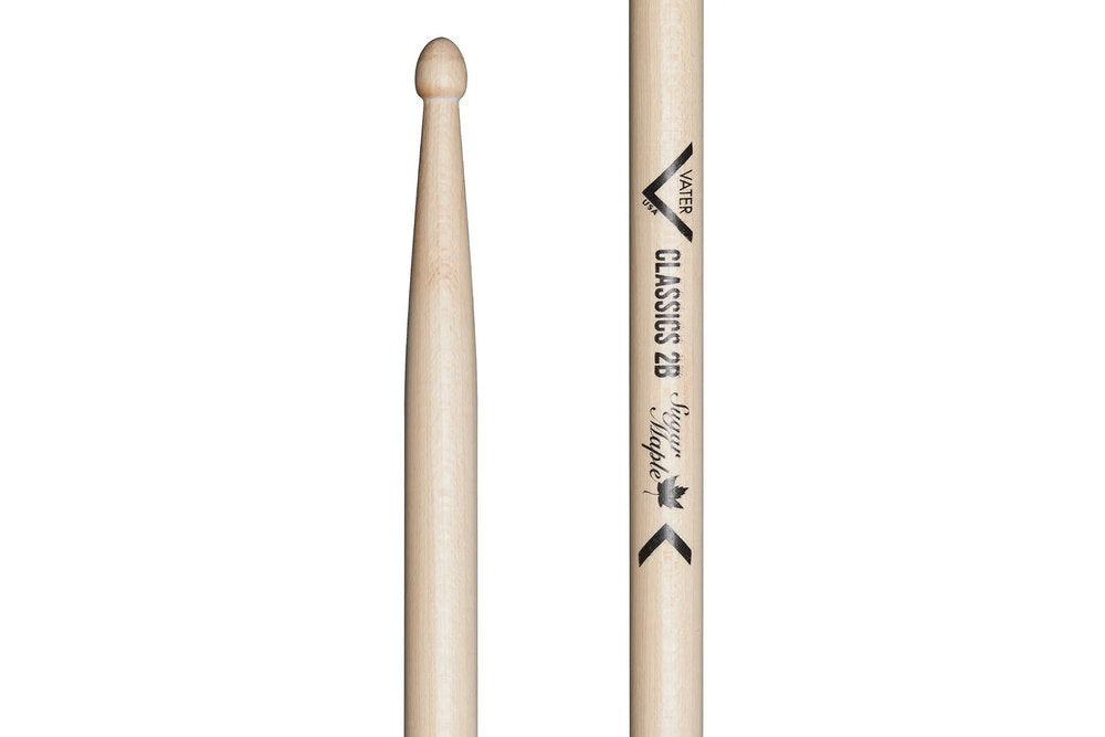 Vater Sugar Maple Classics 2B bacchette per batteria, punta in legno