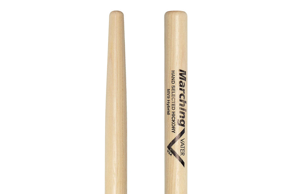 Bacchette da marching Vater MV9 ibride per rullante e tenore, punta in legno