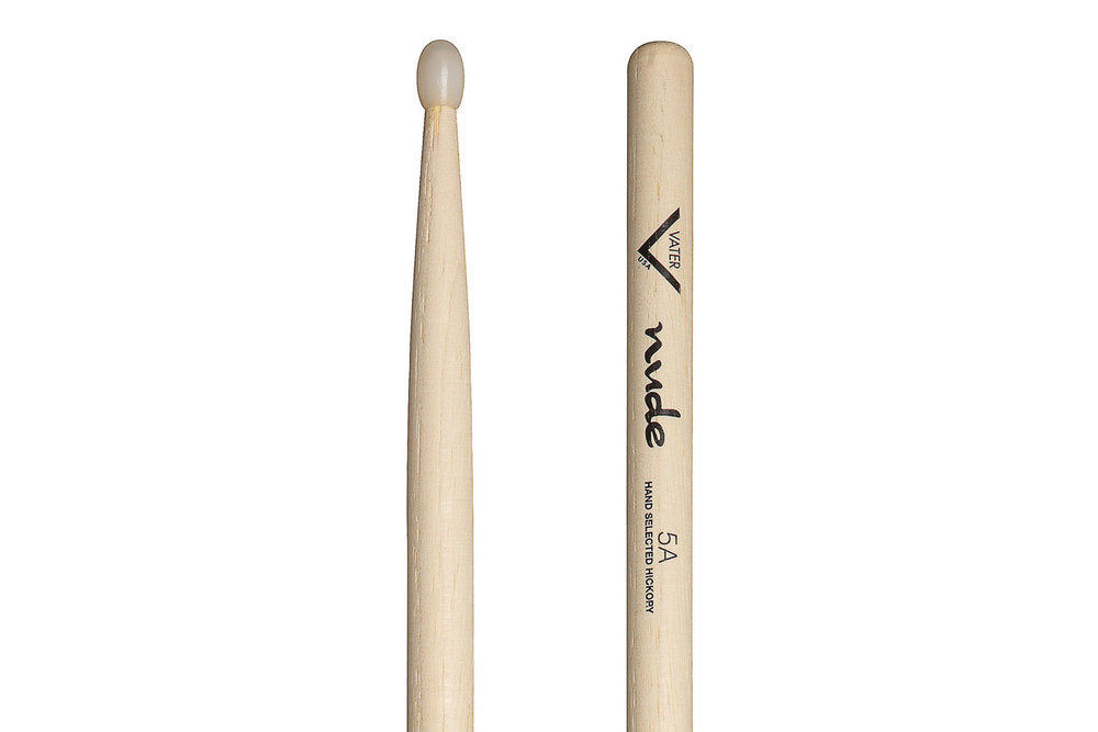 Vater Nude Series 5A bacchette per batteria, hickory, punta in nylon